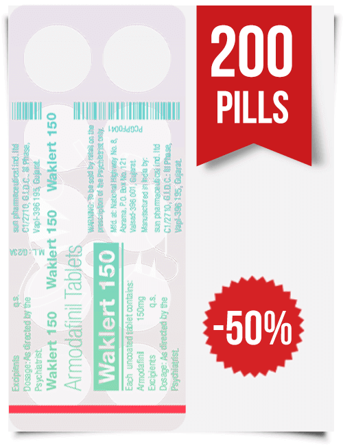 Waklert 150 mg x 200 Tablets