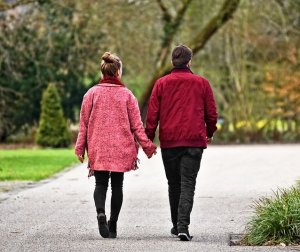 Couple are walking