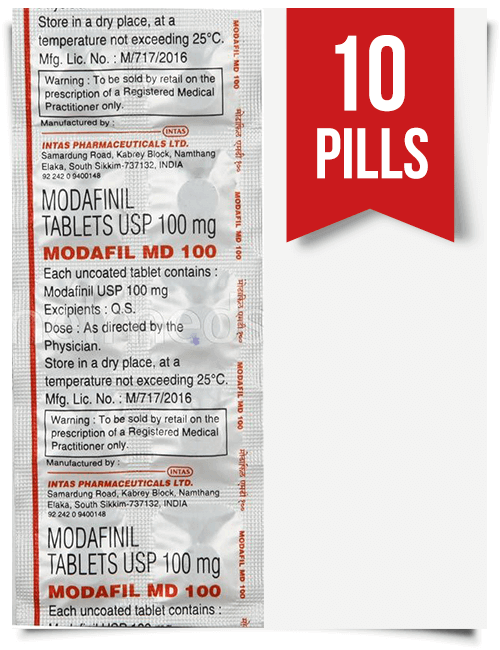Order Modafil MD 100mg Indian Modafinil 10 Tabs at ModafinilXL Pharmacy Online