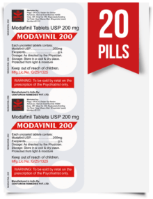 Modavinil 200 mg x 20 Pills