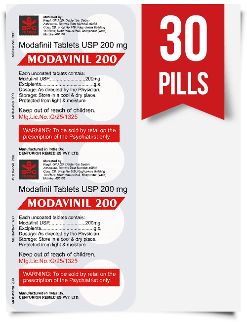 Modavinil 200 mg x 30 Pills