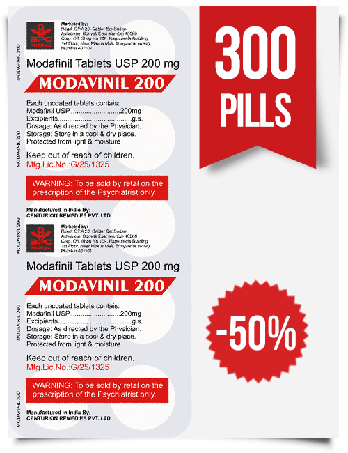 Modavinil 200 mg x 300 Pills