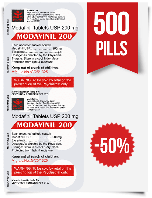 Modavinil 200 mg x 500 Pills