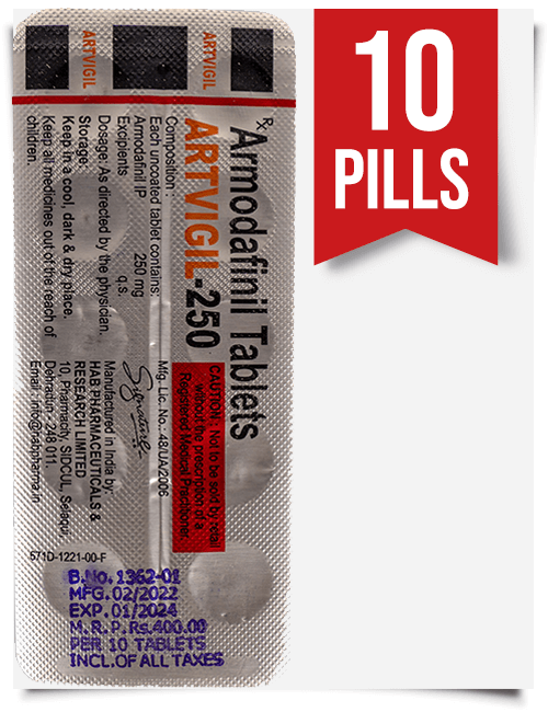 Extra Stong Artvigil 250 mg x 10 Pills