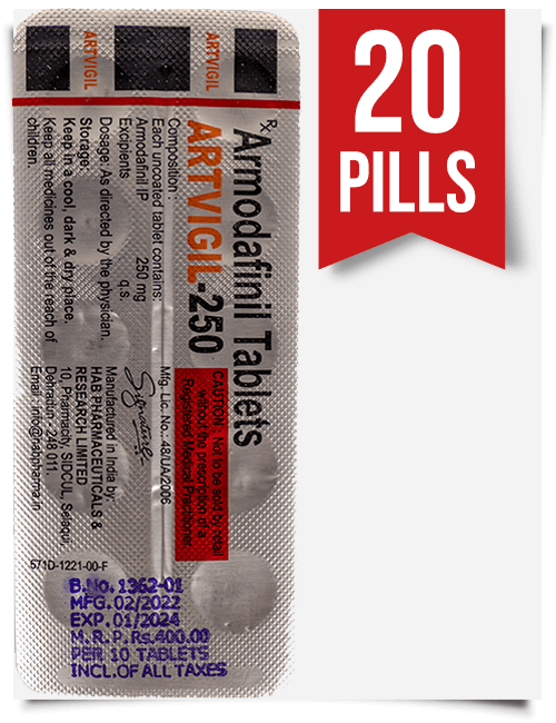 Extra Stong Artvigil 250 mg x 20 Pills