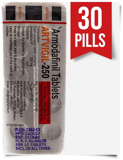Extra Stong Artvigil 250 mg x 30 Pills