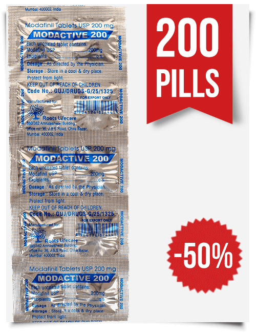 Buy Modactive 200 mg x 200 Pills